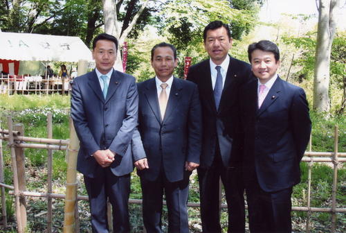宇田川議員、田中県議、立石議長と